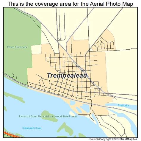 Aerial Photography Map of Trempealeau, WI Wisconsin