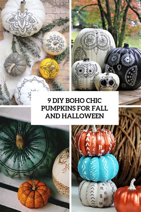 9 DIY Boho Chic Pumpkins For Fall And Halloween - Shelterness