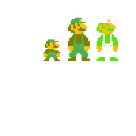 Pixilart - 1985 luigi sprites by Rose-Montallies