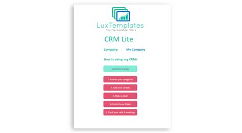 Excel CRM Template + Invoice Tracker | LuxTemplates