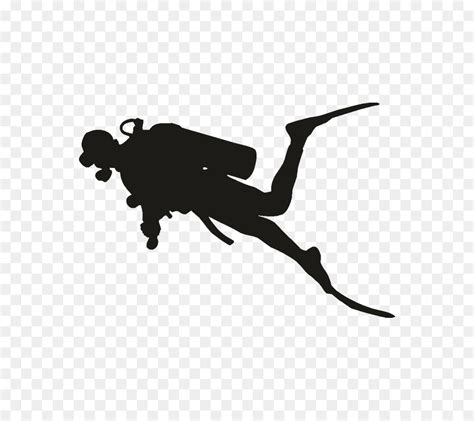 Scuba diving Underwater diving Silhouette - Diver Silhouette PNG Clip ...