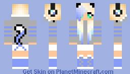 Blue cat girl Minecraft Skin