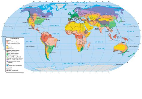 Map Of World Climate Zones