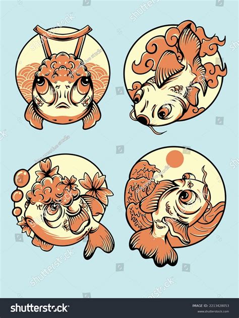 Japanese Fish Art Vector Asset Stock Vector (Royalty Free) 2213428053 ...