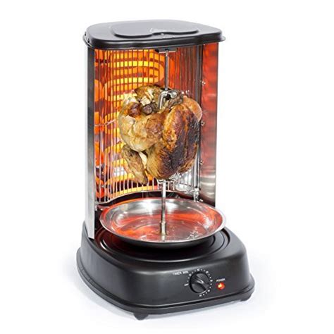 Buy Sohler Electric Rotating Vertical Rotisserie Grill 2000W Black BBQ ...