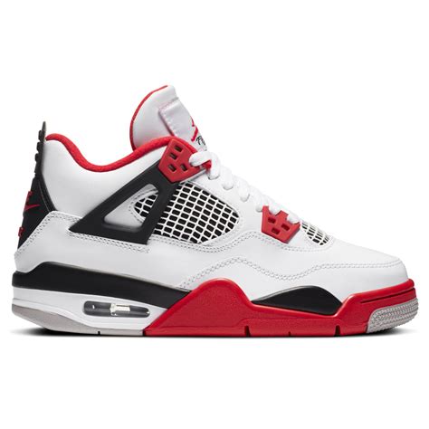 Air Jordan 4 Retro (GS) "Fire Red" - White/Black – Feature