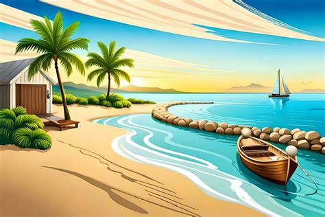 Summer mood beach illustration 29636739 Stock Photo at Vecteezy