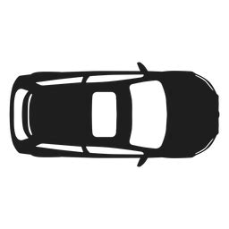 Compact car top view silhouette - Transparent PNG & SVG vector file