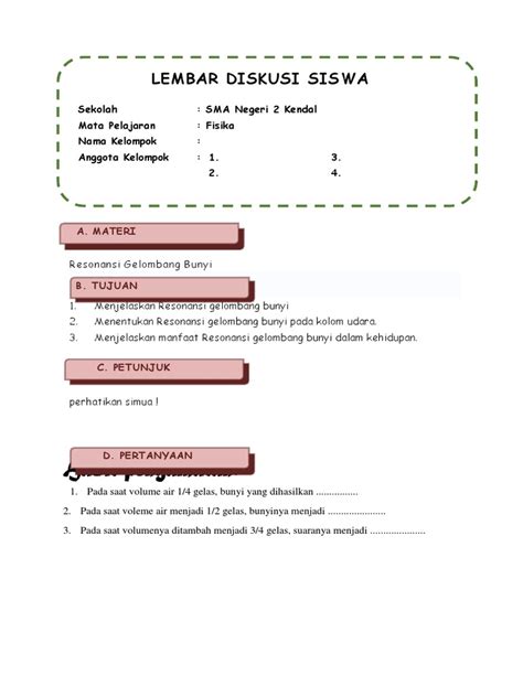 Resonansi Gelombang Bunyi | PDF