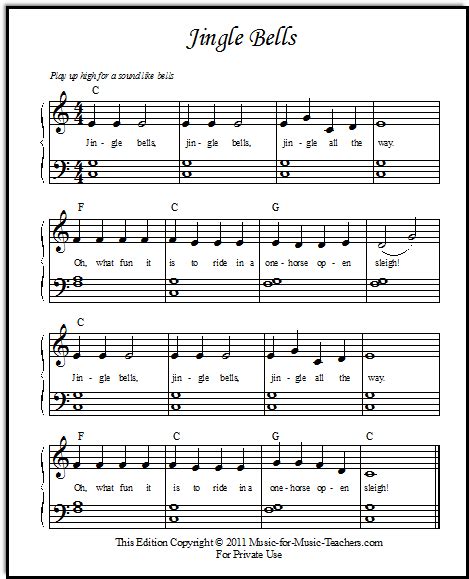 Jingle Bells By Traditional Piano Sheet Music Advanced Level ...