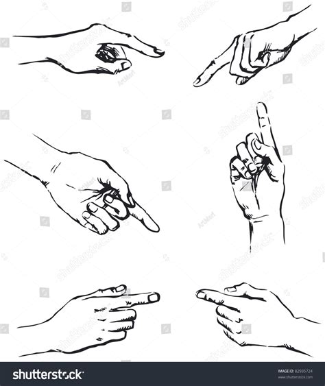 Finger Pointing To Something Sketch: Over 279 Royalty-Free Licensable ...