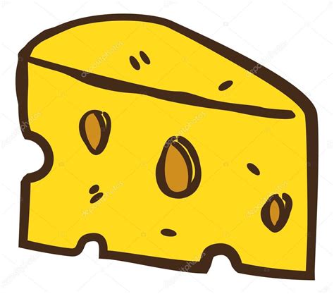 Doodle De Queso De Dibujos Animados — Vector De Stock © Mhatzapa 59806939