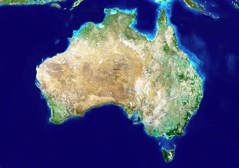 Australia, satellite image. North is at top Our beautiful Wall Art and ...