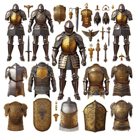 Premium AI Image | Medieval armor showcasing intricate metalwork