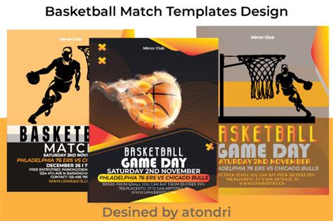 Basketball Flyer Templates Design Graphic by atondri01 · Creative Fabrica