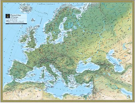 Europe Map With Physical Features