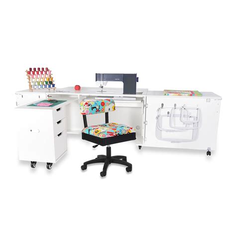 Arrow Sewing 106'' x 37.5'' Foldable Sewing Table with Sewing Machine ...