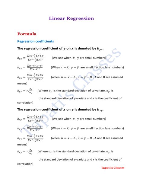 Linear-Regression-Formula-Class-12