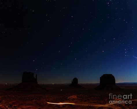 Night Sky at Monument Valley Mittens Photograph by Priscilla Burgers ...