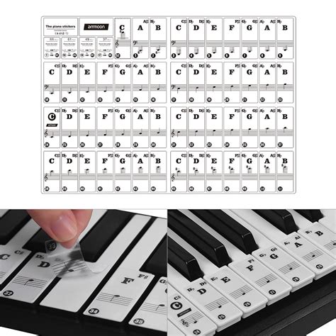 Printable Piano Key Labels - Printable World Holiday