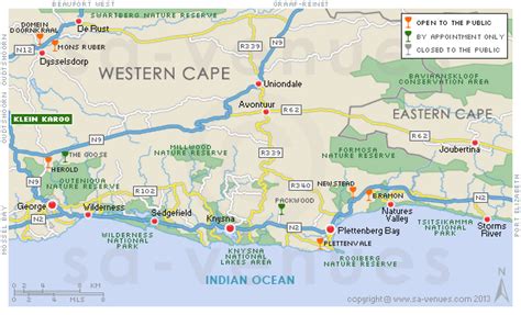 Map OF The Garden Route - Garden Route Bliss