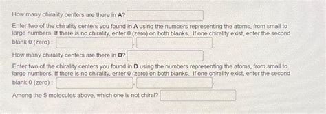 Solved A B C D EHow many chirality centers are there in A? | Chegg.com ...