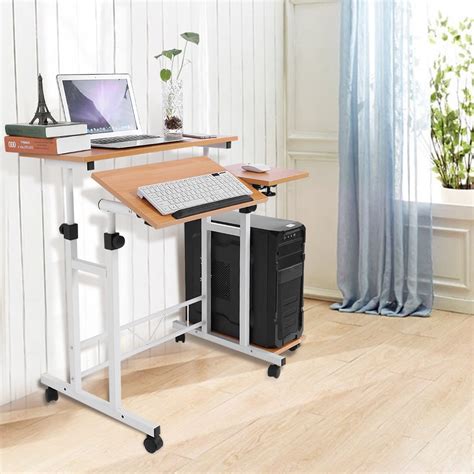 Adjustable Height Computer Desk,Stable Height Adjustable Mobile Laptop ...