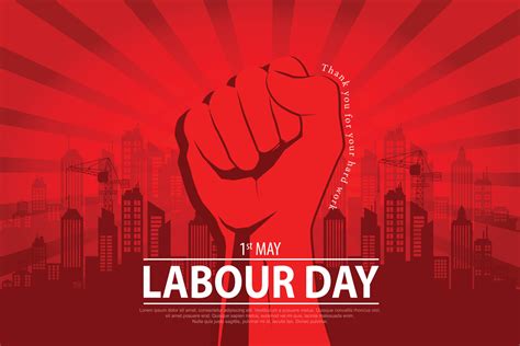 International Labour Day Vector Poster. Happy Labour Day. 1st May with ...