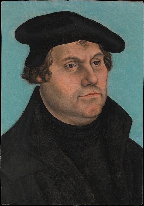 Martin Luther 1483-1546 Painting by Workshop of Lucas Cranach the Elder ...