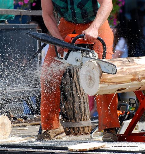 Lumberjack Chainsaw Stock Images - Image: 7259024