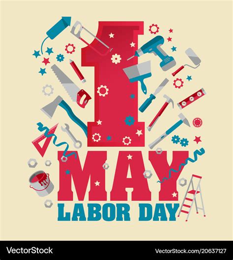 1 may labour day poster or banner Royalty Free Vector Image