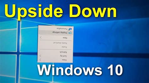 How to Flip the Screen under Windows 10 (Upside Down) - YouTube