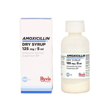 Amoxicillin for oral suspension BP 125 mg | Ryvis Pharma