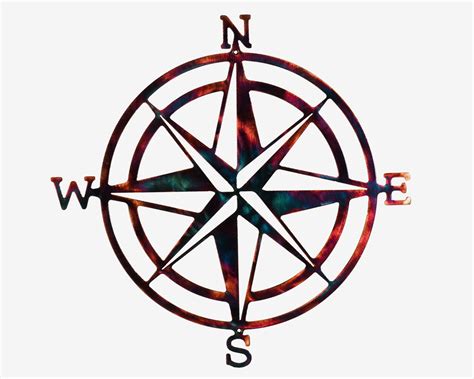 Compass Rose Nautical Metal Wall Art