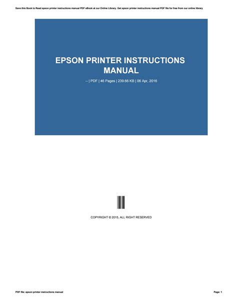 Epson printer instructions manual by mail9747 - Issuu