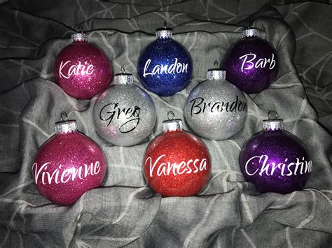 Personalized Ornaments Custom Ornaments Glitter Ornaments - Etsy