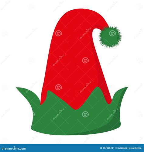 Christmas Elf Hat with Ears.Vector Illustration Stock Vector ...