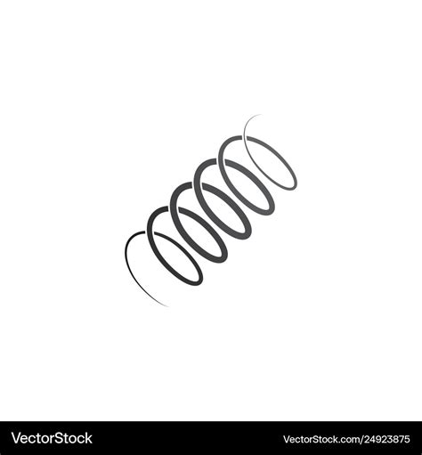 Metal spring coil logo icon symbol element Vector Image