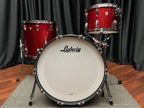 Ludwig Drums Sets USA Classic Maple Red Sparkle Fab 13, 16, 22 Kit ...