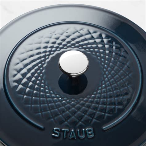 Staub Enameled Cast Iron Embossed Twist Dutch Oven, 4 1/4-Qt ...