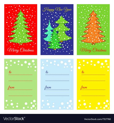 Happy new year printable cards Royalty Free Vector Image