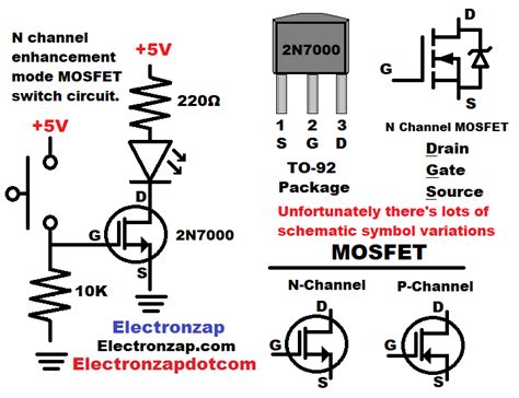 Brief N Channel Enhancement Mode Mosfet Switch Circuit 2n7000 - Riset