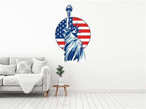 American Flag wall decal American Patriot sticker USA Flag | Etsy