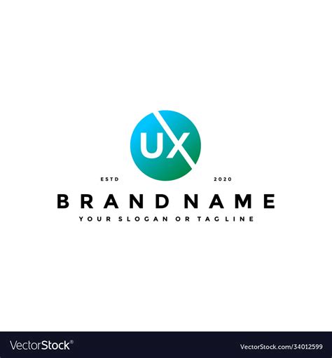 Letter ux logo design Royalty Free Vector Image