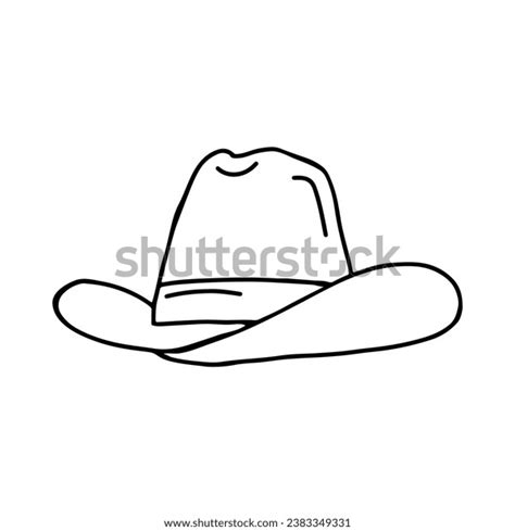 Cowboy Hat Sketch Hand Drawn Doodle Stock Vector (Royalty Free ...