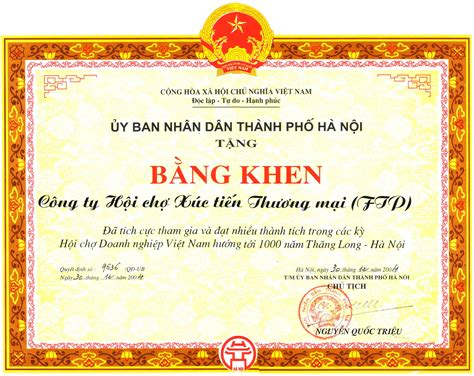 in bằng khen, giấy khen giá rẻ Hà nội