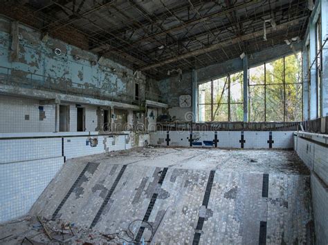 Abandoned Swimming Pool, Pripyat, Chernobyl Stock Photo - Image of ...