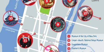 New York museums map - NYC museums map (New York - USA)