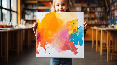 Premium AI Image | Childrens Preschool Art Supplies Are Arranged in a ...