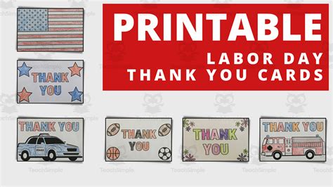 Labor Day Thank You Printable Worksheets by Teach Simple